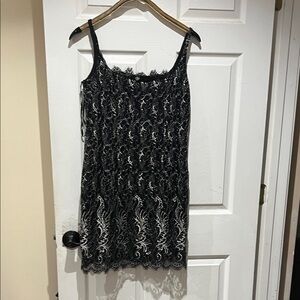 Jones New York Black and White Evening Dress